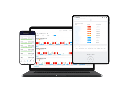 tachograph mobile app for managing driver data